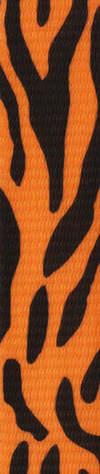 Orange Tiger Stripe Polyester Webbing