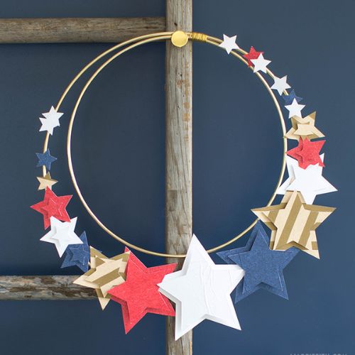 DIY patriotic wreath